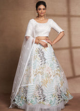 Advanced Looking Lehenga Choli in White Colour